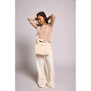 Hindbag Louise Square Crossbody Taske - Velvet Beige
