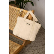 Hindbag Louise Square Teddy Crossbody Taske - Arctic White
