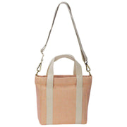 Bagtaske Louise Square Woven Crossbody Taske - Coral Pink