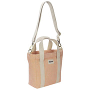 Bagtaske Louise Square Woven Crossbody Taske - Coral Pink
