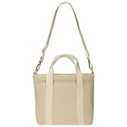 Bagtaske Louise Square Woven Crossbody Taske - Nude Beige