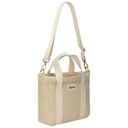 Bagtaske Louise Square Woven Crossbody Taske - Nude Beige