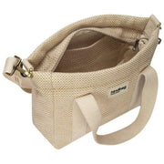 Bagtaske Louise Square Woven Crossbody Taske - Nude Beige