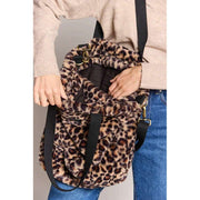 Bagtaske Paul Faux Fur Tote Bag - Leopard Brun