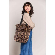 Bagtaske Paul Faux Fur Tote Bag - Leopard Brun
