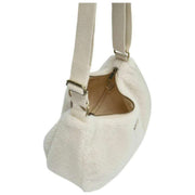 Hindbag Rosa Stor Teddy Skuldertaske - Arctic White