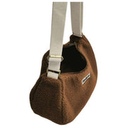 Hindbag Rosa Stor Teddy Skuldertaske - Brun