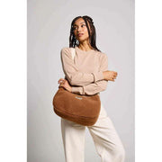 Hindbag Rosa Stor Teddy Skuldertaske - Brun