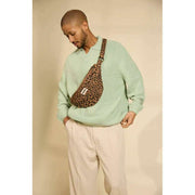 Bagbag Sasha Large Bum Bag - Leopard Cinnamon Brown