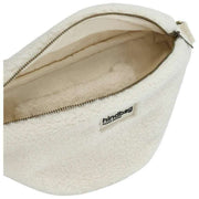 Bagtaske Sasha Large Teddy Bum Bag - Arctic White