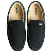 Hunter Moccasin Tartan Collar Hjemmesko - Navy