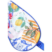 Jessica Russell Flint Amalfi Silk Eye Mask - Blå/Hvid/Gul