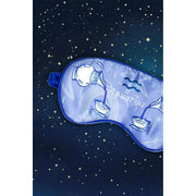 Jessica Russell Flint Aquarius Silk Eye Mask - Blå/Hvid