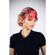 Jessica Russell Flint Aries Silk Eye Mask - Rød/Hvid