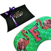 Jessica Russell Flint F til Flamingo Silk Eye Mask - Grøn/Pink