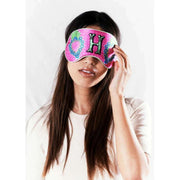 Jessica Russell Flint H for Heart Silk Eye Mask - Pink/Blå/Grøn