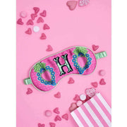 Jessica Russell Flint H for Heart Silk Eye Mask - Pink/Blå/Grøn