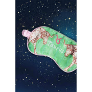 Jessica Russell Flint Taurus Silk Eye Mask - Grøn/Beige