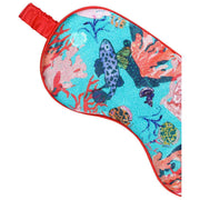Jessica Russell Flint Underwater Coral Silk Eye Mask - Blå/Pink