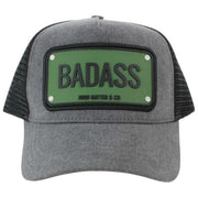 John Hatter Badass Rubber Trucker Hat - Grå/Sort/Grøn