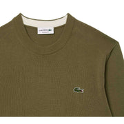 Lacoste Organic Cotton Crew Neck Sweater - Khaki