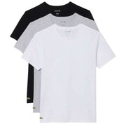 Lacoste Regular Fit Crew Neck 3 Pack T-Shirts - White/Silver Chine/Black