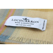 Locarron of Scotland Alba Cornish Fine Merino tørklæde - gul/lyseblå