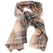 Locharron of Scotland Alba Saskatchewan Weather Fine Merino tørklæde - Beige/Grå