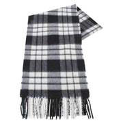 Locharron of Scotland Beau MacFarlane Modern Tartan Cashmere Scarf - Black/White