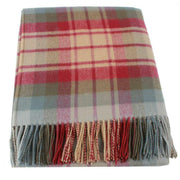 Locharron of Scotland Borders Auld Scotland Tartan Lambswool Blanket - Beige/Grey/Green