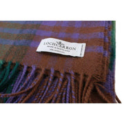 Locharron of Scotland Borders Isle of Skye lammeuldstæppe - lilla/grøn