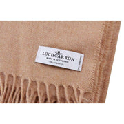 Locharron of Scotland Borders Malt Lammeuldstæppe - Beige