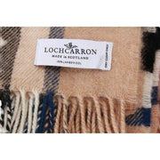 Locharron of Scotland Borders Thomson Modern Lammeuldstæppe - Kamel