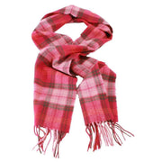 Locharron of Scotland Bowhill Locharron Hunting Rose Lambswool Tartan Scarf - Pink/Red