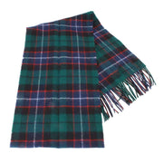 Locharron of Scotland Bowhill Mitchell Modern Lambswool Tartan Scarf - Green/Blue/Red