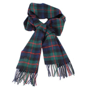 Locharron of Scotland Bowhill Murray of Atholl Modern Lambswool Tartan Scarf - Green/Blue/Grey/Red