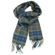 Locharron of Scotland Bowhill Scottish Borderland Lambswool tørklæde - Olivengrøn/Navy
