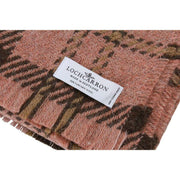 Locharron of Scotland Bracken Lochaber British Wool Blanket - Blush Pink/Brown