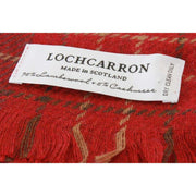Locharron of Scotland Brock Caledonia Ruby luksustørklæde - rød/marineblå