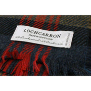 Locarron of Scotland Brock Logan Moderne luksustørklæde - Navy/Olivengrøn/Rød