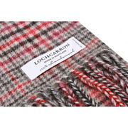 Locharron of Scotland Darwin Boleside Tartan Oversized Lambswool Scarf - Red/Black/White