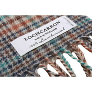 Locharron of Scotland Darwin Lindean Tartan Oversized Lambswool Scarf - Blue/Brown/Brown