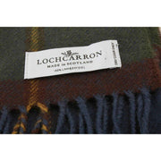 Locharron af Skotland Darwin Macleod of Harris Antik lammeuldstørklæde - blå/mørkegrøn