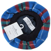 Locharron of Scotland Edinburgh Lambswool Tam - Blå/Rød/Grøn
