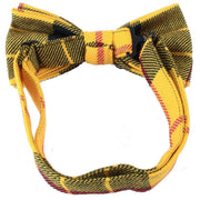 Locharron of Scotland MacLeod Dress Modern Tartan Bow Tie - Yellow/Navy