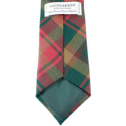 Locharron of Scotland Reiver Maple Leaf Candian Tartan Wool Tie - Red/Green