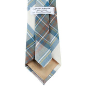 Locharron of Scotland Reiver Stewart Blue Dress Tartan Tie - White/Blue/Brown