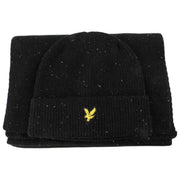 Lyle & Scott Donegal Gavesæt med tørklæde og hue - Jet Black