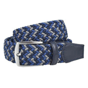 Miguel Bellido Elastic Woven Belt - Navy Blue/Grey