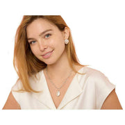 Pearls of the Orient Keishi Pearl Pendant Chunky Chain Necklace - Sølv/Hvid